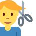 mężczyzna podczas strzyżenia — emotka w stylu X (Twitter), Twemoji