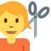 osoba podczas strzyżenia — emotka w stylu X (Twitter), Twemoji