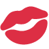 ślad po pocałunku — emotka w stylu X (Twitter), Twemoji