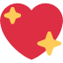 migoczące serce — emotka w stylu X (Twitter), Twemoji