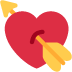 serce przebite strzałą — emotka w stylu X (Twitter), Twemoji
