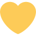żółte serce — emotka w stylu X (Twitter), Twemoji