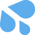 krople potu — emotka w stylu X (Twitter), Twemoji