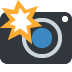 aparat fotograficzny z lampą błyskową — emotka w stylu X (Twitter), Twemoji