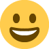 szeroko uśmiechnięta twarz — emotka w stylu X (Twitter), Twemoji