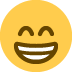 szeroko uśmiechnięta twarz o roześmianych oczach — emotka w stylu X (Twitter), Twemoji