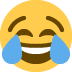 twarz ze łzami radości — emotka w stylu X (Twitter), Twemoji