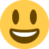 uśmiechnięta twarz z otwartymi ustami — emotka w stylu X (Twitter), Twemoji