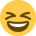 uśmiechnięta twarz z przymrużonymi oczami — emotka w stylu X (Twitter), Twemoji