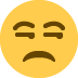 niezadowolona twarz — emotka w stylu X (Twitter), Twemoji