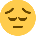 zamyślona twarz — emotka w stylu X (Twitter), Twemoji