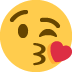 twarz przesyłająca całusa — emotka w stylu X (Twitter), Twemoji