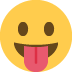 twarz wystawiająca język — emotka w stylu X (Twitter), Twemoji