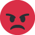 nadąsana twarz — emotka w stylu X (Twitter), Twemoji