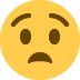 udręczona twarz — emotka w stylu X (Twitter), Twemoji