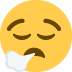 twarz wypuszczająca powietrze — emotka w stylu X (Twitter), Twemoji