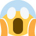 twarz krzycząca ze strachu — emotka w stylu X (Twitter), Twemoji