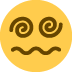 twarz ze spiralnymi oczami — emotka w stylu X (Twitter), Twemoji
