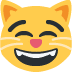 uśmiechnięty kot o wesołych oczach — emotka w stylu X (Twitter), Twemoji