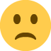 lekko zachmurzona twarz — emotka w stylu X (Twitter), Twemoji
