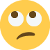 twarz przewracająca oczami — emotka w stylu X (Twitter), Twemoji