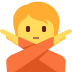 osoba pokazująca gest NIE — emotka w stylu X (Twitter), Twemoji