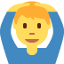 mężczyzna pokazujący gest OK — emotka w stylu X (Twitter), Twemoji