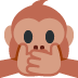 małpa zasłaniająca pyszczek — emotka w stylu X (Twitter), Twemoji