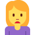 zachmurzona kobieta — emotka w stylu X (Twitter), Twemoji