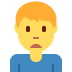 zachmurzony mężczyzna — emotka w stylu X (Twitter), Twemoji