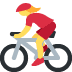 kobieta na rowerze — emotka w stylu X (Twitter), Twemoji