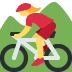 kobieta na rowerze górskim — emotka w stylu X (Twitter), Twemoji