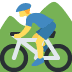mężczyzna na rowerze górskim — emotka w stylu X (Twitter), Twemoji