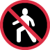 zakaz ruchu pieszych — emotka w stylu X (Twitter), Twemoji