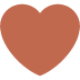 brązowe serce — emotka w stylu X (Twitter), Twemoji