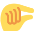 dłoń z gestem „trochę” — emotka w stylu X (Twitter), Twemoji