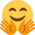 twarz z gestem przytulania — emotka w stylu X (Twitter), Twemoji