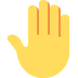 wzniesiony grzbiet dłoni — emotka w stylu X (Twitter), Twemoji