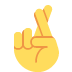 skrzyżowane palce — emotka w stylu X (Twitter), Twemoji