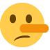 twarz kłamcy — emotka w stylu X (Twitter), Twemoji