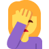 kobieta trzymająca się za czoło — emotka w stylu X (Twitter), Twemoji