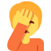 osoba trzymająca się za czoło — emotka w stylu X (Twitter), Twemoji