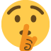 uciszająca twarz — emotka w stylu X (Twitter), Twemoji