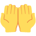 dłonie do góry razem — emotka w stylu X (Twitter), Twemoji