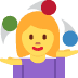 żonglująca kobieta — emotka w stylu X (Twitter), Twemoji