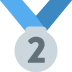 medal za 2. miejsce — emotka w stylu X (Twitter), Twemoji