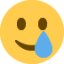 uśmiechnięta buźka ze łzą — emotka w stylu X (Twitter), Twemoji