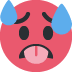 rozgrzana twarz — emotka w stylu X (Twitter), Twemoji