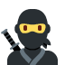 ninja — emotka w stylu X (Twitter), Twemoji
