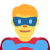mężczyzna superbohater — emotka w stylu X (Twitter), Twemoji